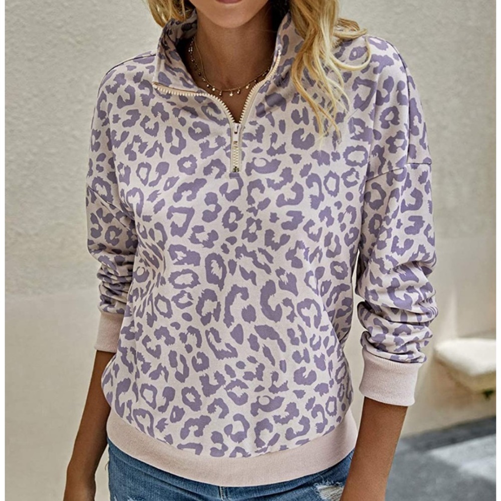 Pink Leopard print pull over •SOLD•